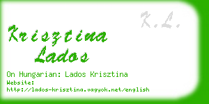 krisztina lados business card